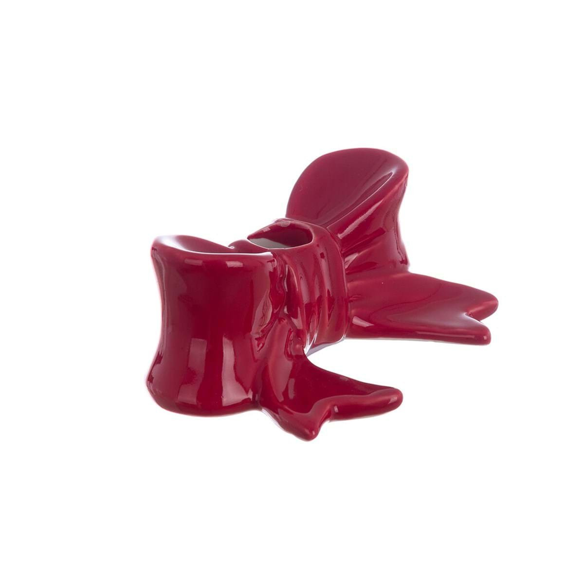 Porta candela a forma di fiocco rosso "Candy Cane" – Blanc Mariclo' - immagine 3