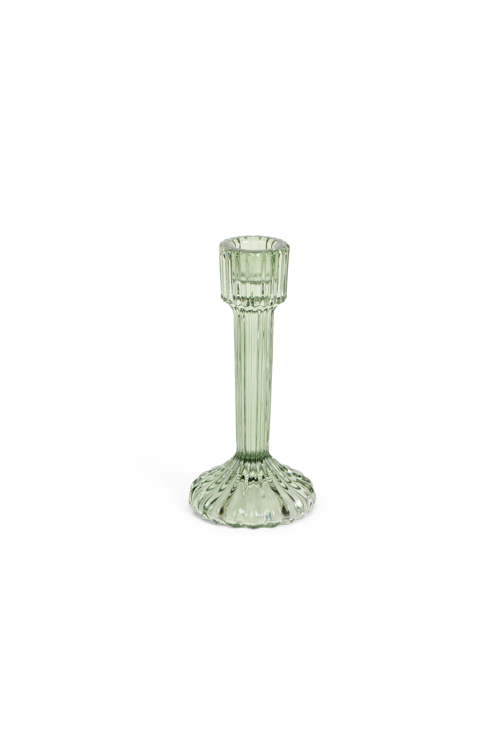 Candeliere Grande in Vetro "Pepen" Verde – Nuvole di Stoffa