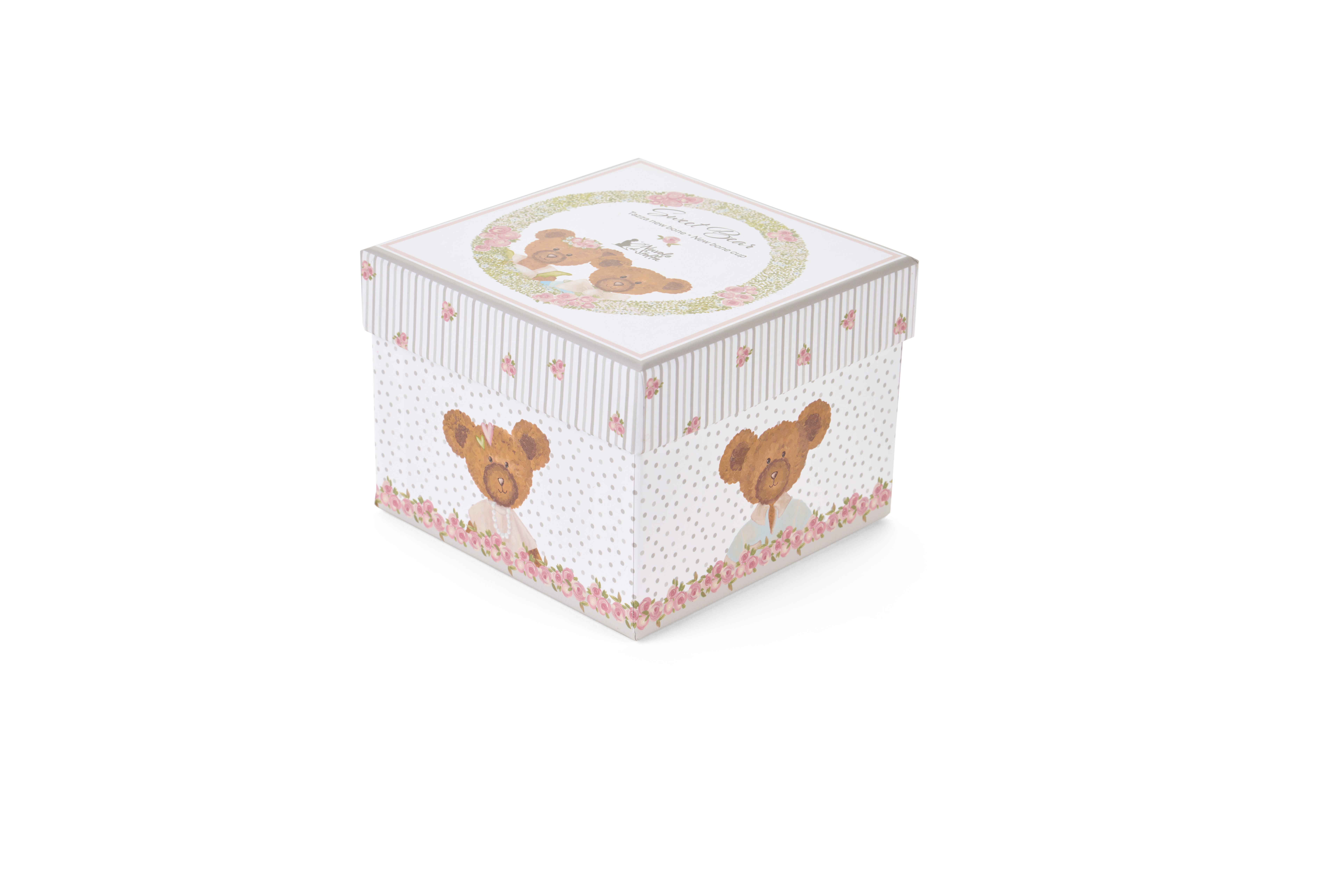 Scegli la dolcezza delle tazze Sweet Bear (370 ml). In porcellana con orsetti, rose e cuori, complete di splendida scatola regalo. Qualità Nuvole di Stoffa.