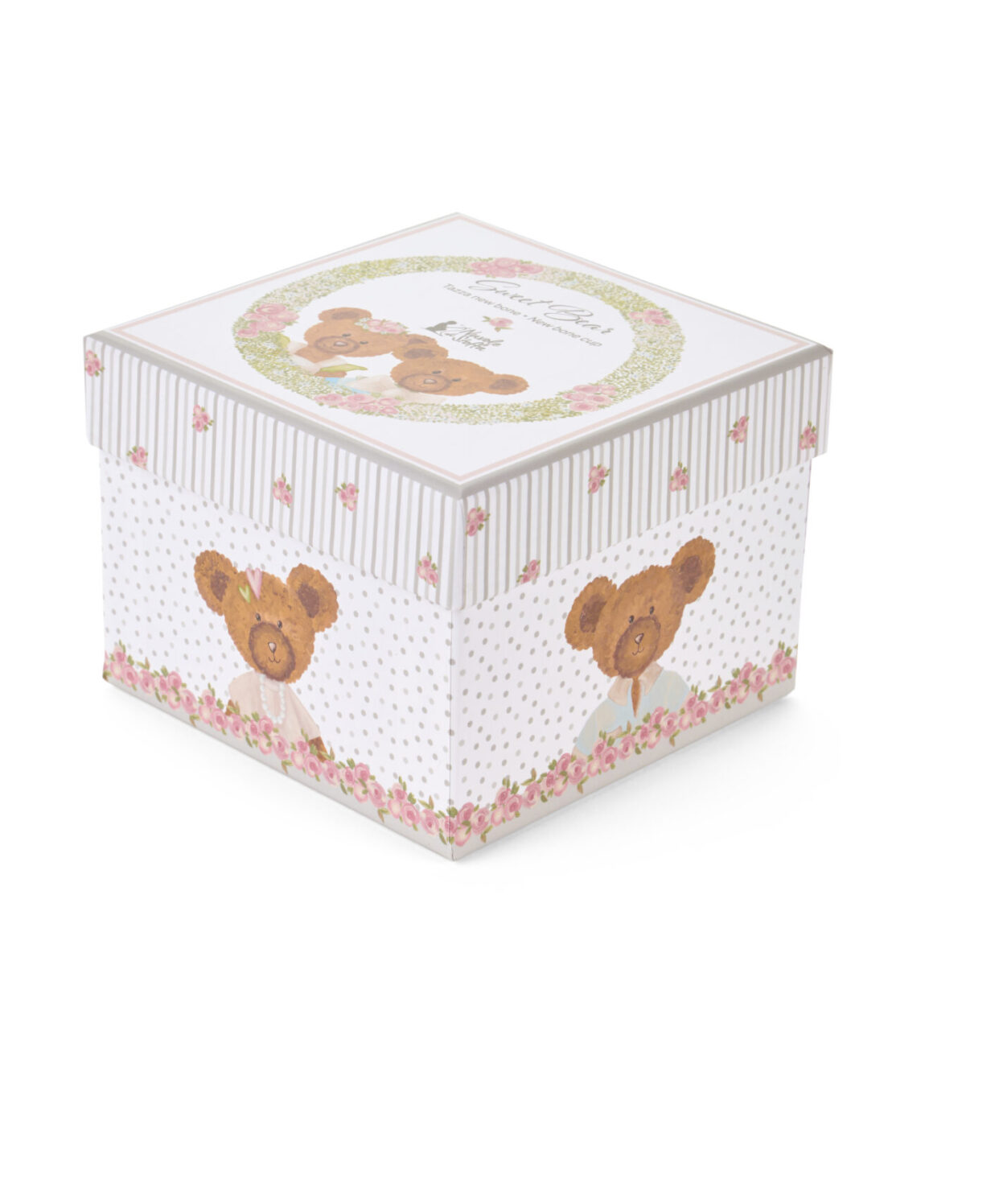 Scegli la dolcezza delle tazze Sweet Bear (370 ml). In porcellana con orsetti, rose e cuori, complete di splendida scatola regalo. Qualità Nuvole di Stoffa.