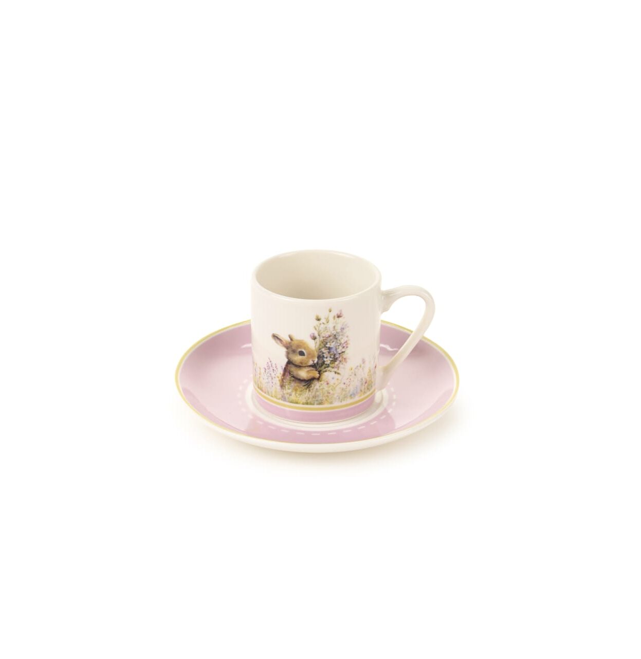 Set 6 tazzine con piattino e scatola linea Dorothy Nuvole di Stoffa.