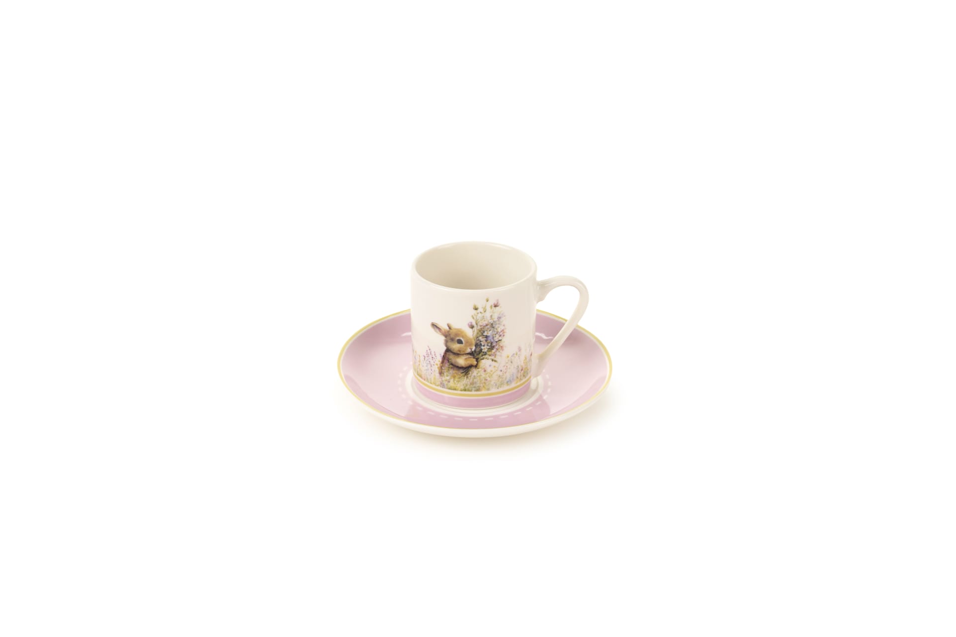 Set 6 tazzine con piattino e scatola linea Dorothy Nuvole di Stoffa.