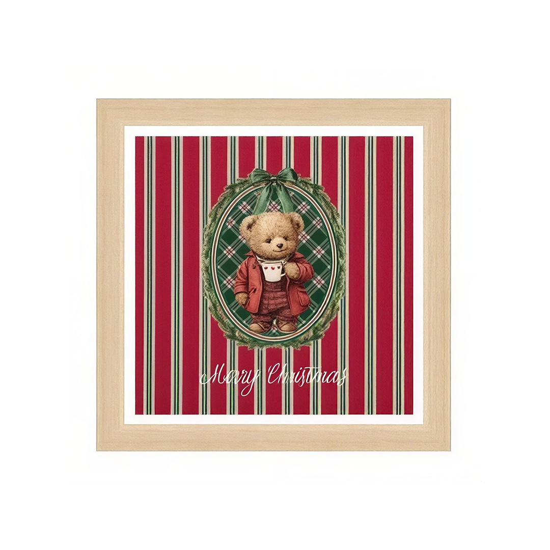 Quadro Natalizio con Cornice "Orsetto" – Blanc MariClo’